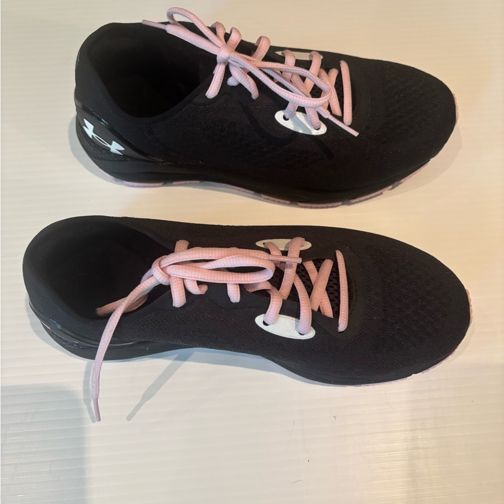 Under Armour HOVR Black and Pink Women's Athletic Shoes - Picture 6 of 8